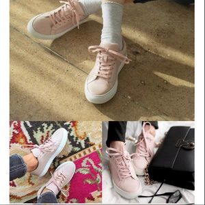 Blush Leather Sneakers - Made in Italy